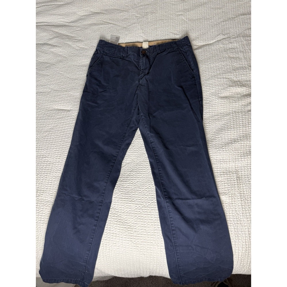 Gap Lived In Slim Fit Chino Pants Men's 31x30 Navy Blue 100% Cotton Trousers